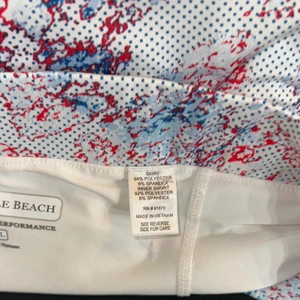 Pebble Beach Multicolor Pattern Skort Size XL